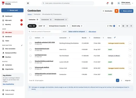 Contracts and suppliers