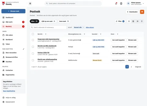 Organisation inbox