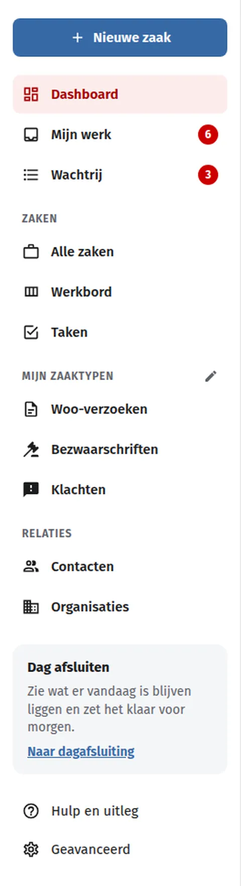 Dossiq sidebar