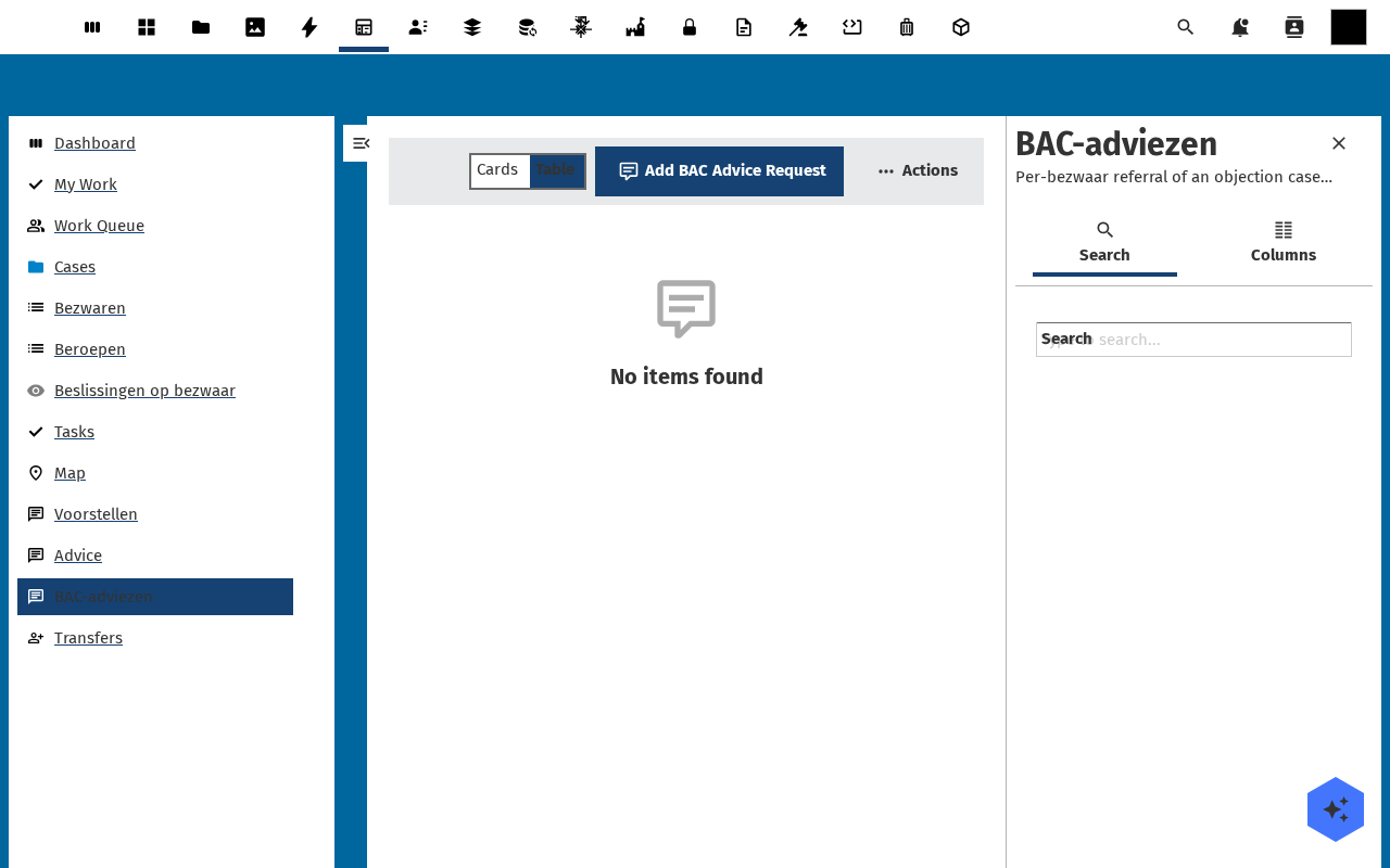 BAC advice form